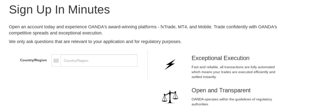 OANDA open account