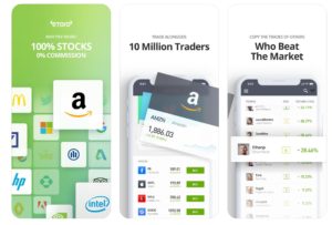 eToro mobile app on the Apple App Store