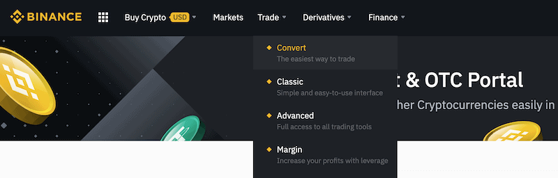 Binance convert