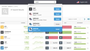 eToro Search Ripple