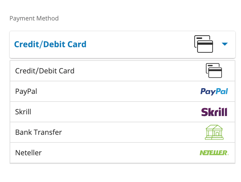 eToro payment methods