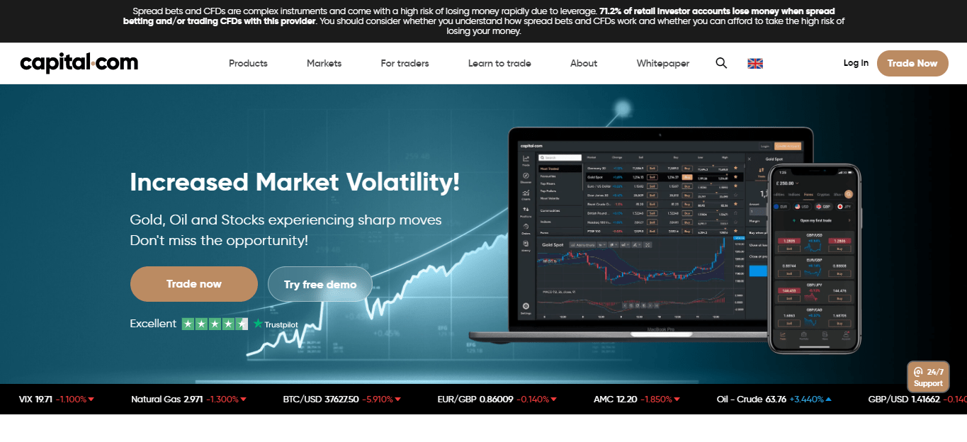 Capital.com – Low-Cost Binance Coin CFD Broker in South Africa