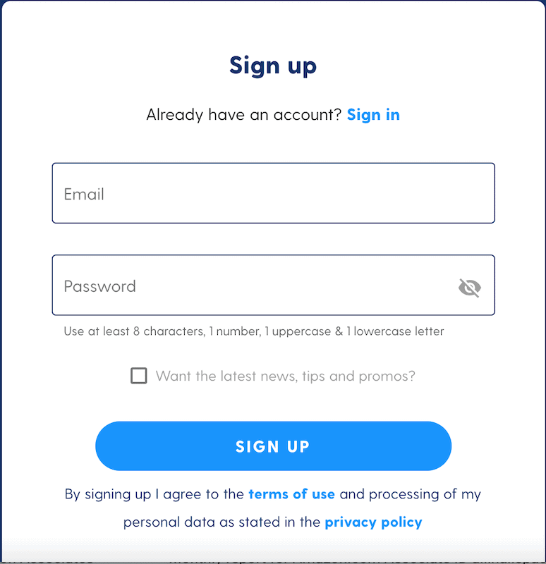Luno exchange sign up
