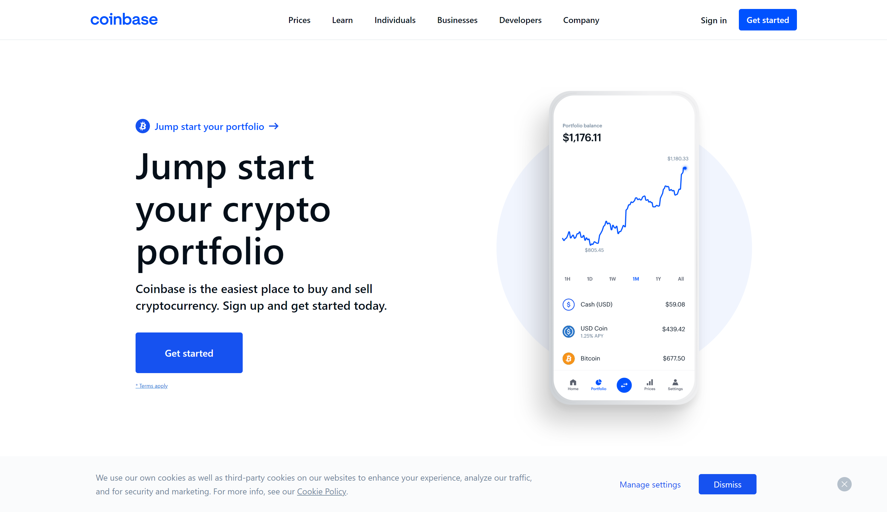 Coinbase website