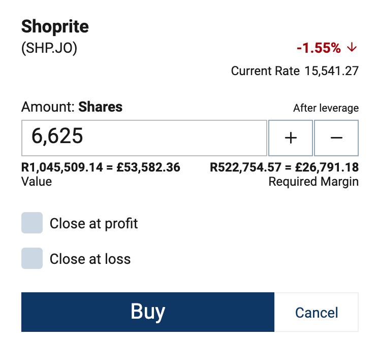 buy shoprite shares in south africa