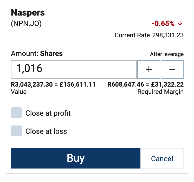 plus500 buy naspers shares in south africa