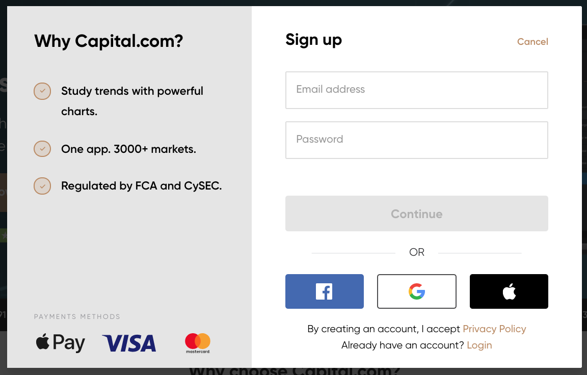 capital.com sign up