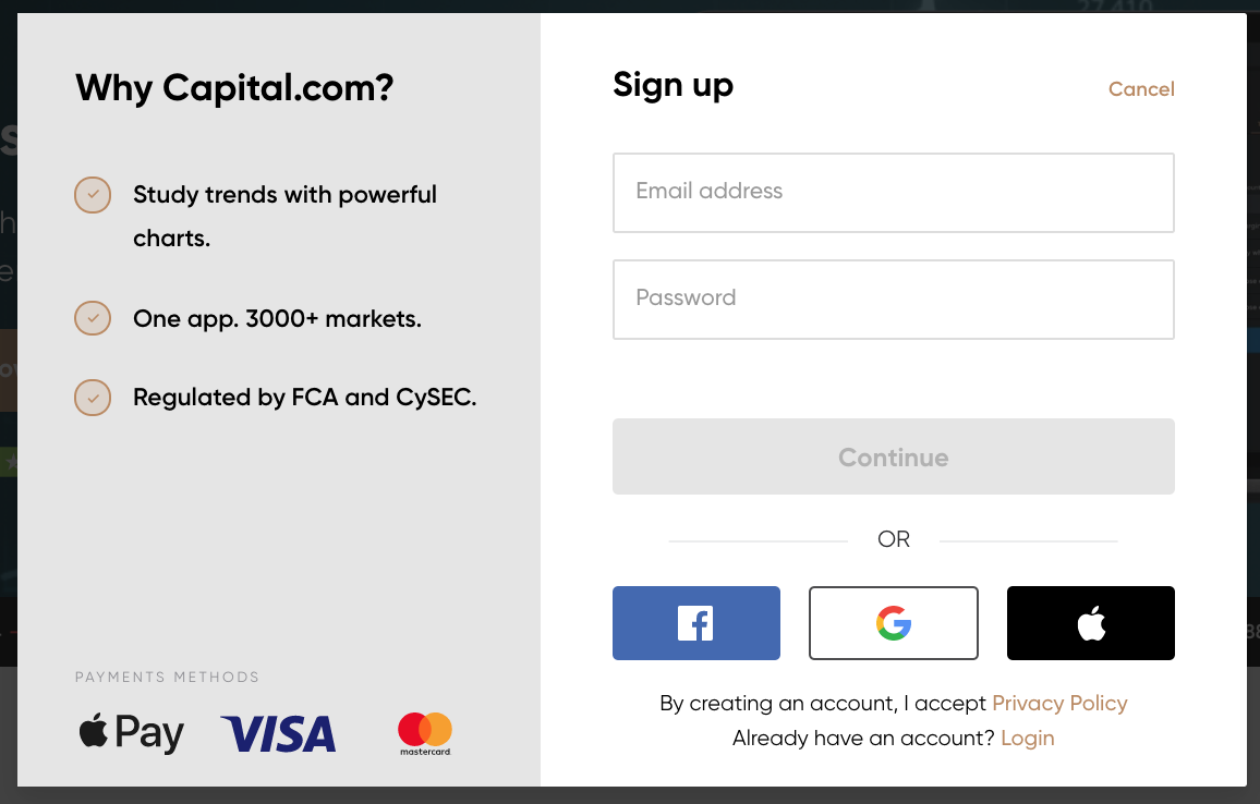 capital.com sign up