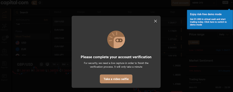 Capital.com verification