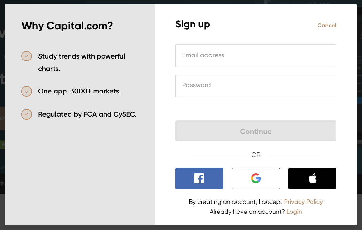 capital.com sign up